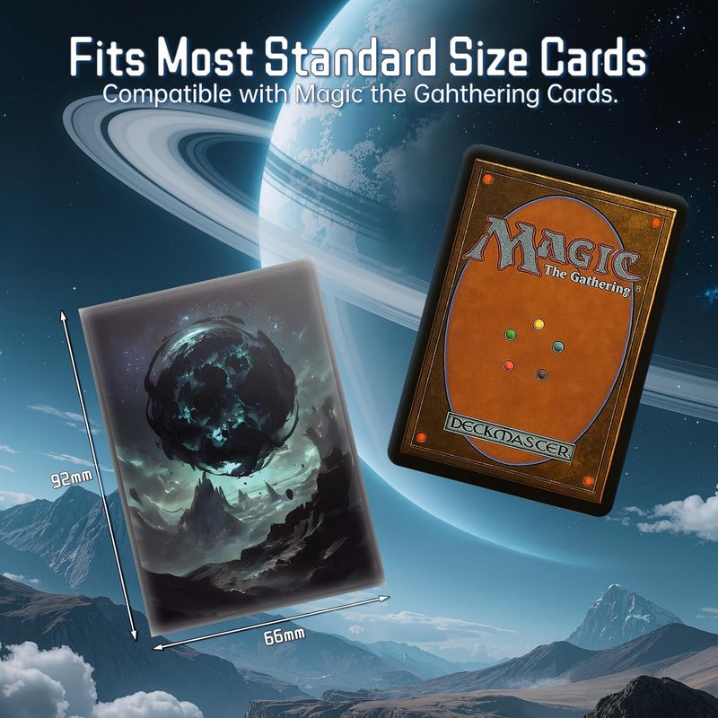 Kiiransr MTG Card Sleeves - Swamp - Planet Basic Lands Series - Ultra Clear Front & Matte Finish Back, 100 Count Standard Size Matte Art Sleeve for Magic The Gathering - Image 4
